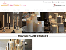 Tablet Screenshot of movingflamecandles.com